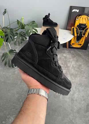 Черные ботинки ugg lowmel sneaker high black х угг лоумэл 37