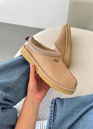 Женские бежевые угги ugg tasman chestnut beige х угг тасмен 37