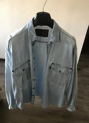 Рубашка джинсовая armani мужская