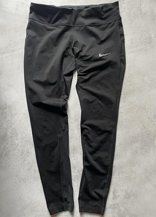 Nike dri fit жіночі легінси для спорту,розмір l,чорного кольору