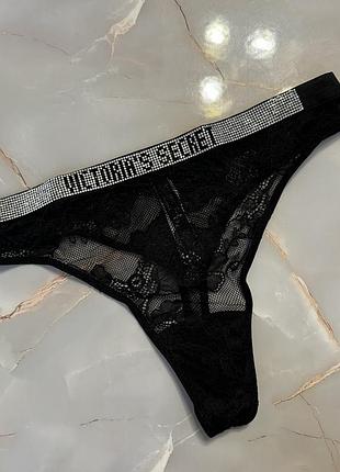 Трусики люкс серії victoria’s secret зі стразами swarovski оригінал розмір с