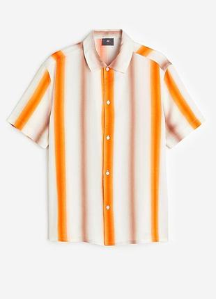 Шикарная качественная мужская рубашка h&amp;m regular fit этикетка