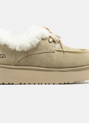 Бежевые женские угги ugg funkarra mini beige х угг бутс 39