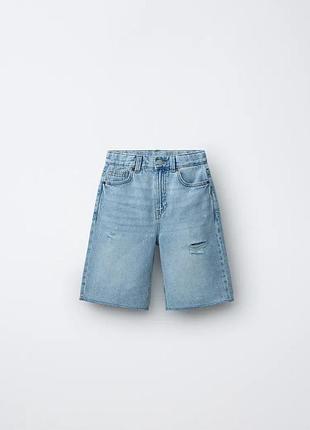 Шорти джинсові бермуди zara зара