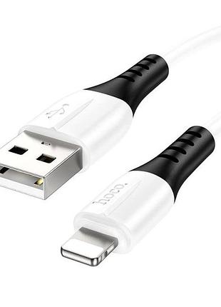 Кабель hoco x82 силіконовий lightning 2.4a для iphone білий