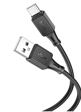 Кабель hoco x101 силиконовый type-c противоударный черный 1м