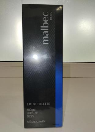 Туалетная вода для мужчин malbec bleu oboticario. флакон на 100 мл. без 10 мл
