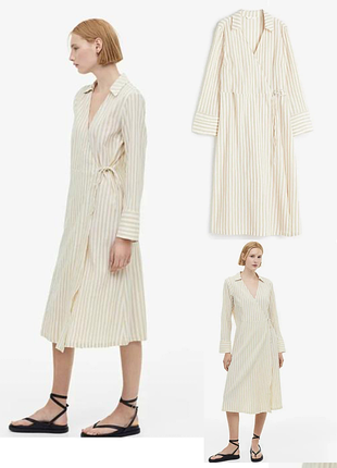 Хлопковое платье-рубашка от h&amp;m, очень стильное и элегантное