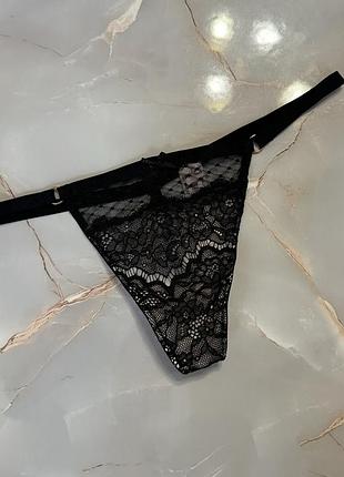 Нові мереживні трусики стрінги victoria’s secret люкс серія оригінал розмір хс