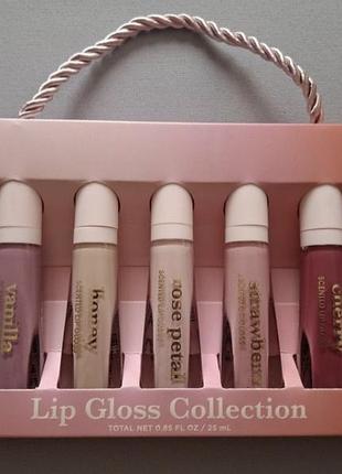 Набор блесков для губ lip gloss collection, 5 шт