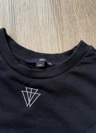 Світшот худі чорний вкорочений зі змійками diamond 3