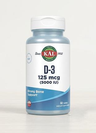 Kal d-3 125 mcg  - це добавка, що містить 5000 мо