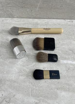 Лот оригинальных кистей для макияжа kiko milano, chanel, dior