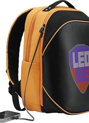 Рюкзак для ноутбука 15.6" prestigio ledme з led-екраном (black-orange)