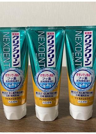 Зубна паста з фтором і мікрогранулами, цитрус nexdent mild citrus, 120 г, японія