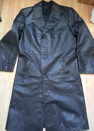 Плащ чоловічий шкіряний індивідуальний пошив vintage 1990 років
