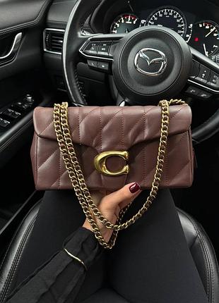 Сумка жіноча coach tabby 26 шоколадна