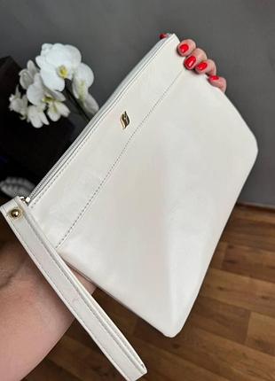 Косметичка брендовая белая светлая farmasi ivory 30*21 см