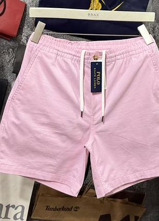 Шорти чоловічі polo ralph & lauren stretch classic fit рожевий синій m l