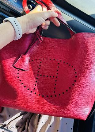 Сумка шопер hermes 4в1 гаманець косметичка