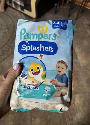 Підгузки-трусики для плавання pampers splashers (розмір 3–4)