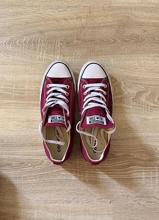 Кеди converse бордові