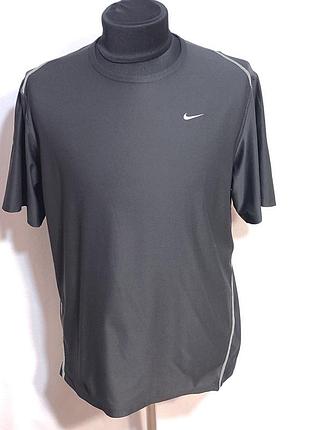 Чорна спортивна футболка nike fit l чоловіча тренувальна майка