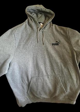 Оригинальное худи puma ess small logo grey / худи пума серое xxl (586690-03)