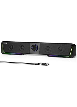 Компьютерные колонки jeecoo a40 bluetooth с четким звуком, usb-колонки для пк с поддержкой plug & play адаптер usb-c в комплекте