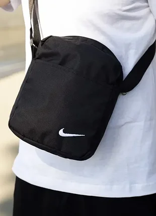 Комплект рюкзак черный мужской спортивный nike + сумка найк борсетка в комплекте 3
