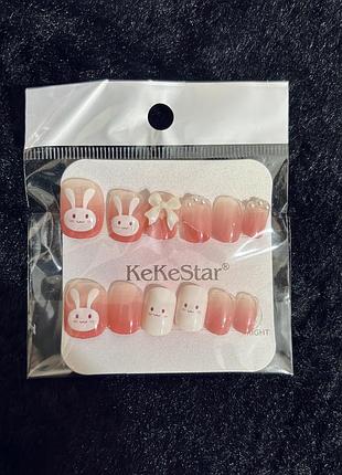 Новые розовые накладные ногти в корейском стиле y2k (есть много наборов)
