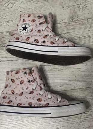 Кеди converse рожеві з принтом сонечки  розмір 33