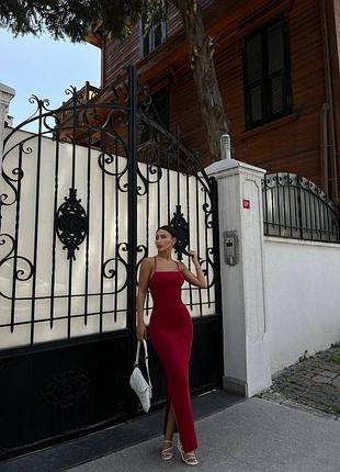 Трикотажна сукня максі