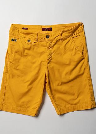 La martina slim fit yellow cotton stretch chino short  [pmh017309]