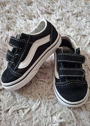 Детские черные кеды vans toddler old skool v размер 22