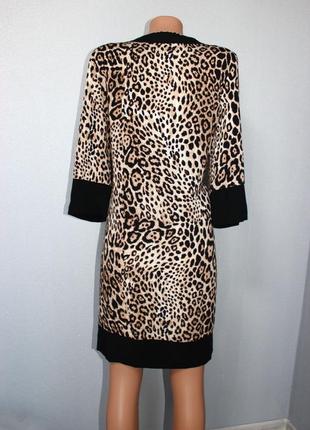 Блуза туника как платье в лео принт с черными кантами, cottonade paris, франция, 42 (3751)3 фото
