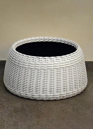 Юбка для ёлки из ротанга ручной работы, плетенная корзина для декор елки, подставка под елку. белый, m
