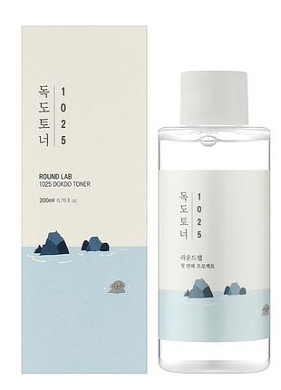 Round lab 1025 dokdo toner зволожувальний тонер для обличчя з ефектом пілінгу