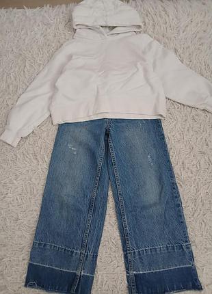 Джинсы и худи zara для девочки