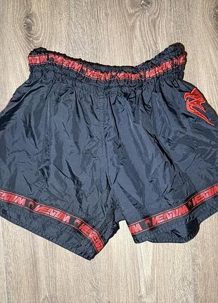 Дитячі шорти для муай-тай venus parachute muay thai shorts у кольорі black/red.,зріст 140-150 см (10-12 років)