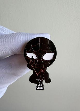 Пін значок металевий брошка людина павук «майлз моралес (spider-man miles morales) marvel чібі»
