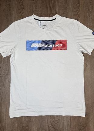 Біла чоловіча футболка puma bmw m motorsport, розмір us s