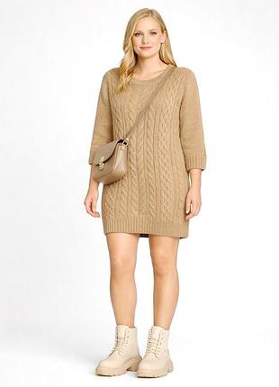 🏷️ невероятное вязаное платье-свитер в косы banians division oversize 44/46