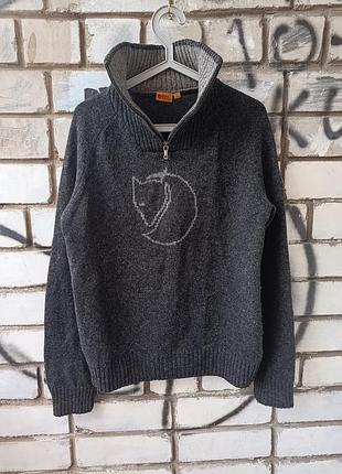 Fjallraven свитер из шерсти 1/3 зип