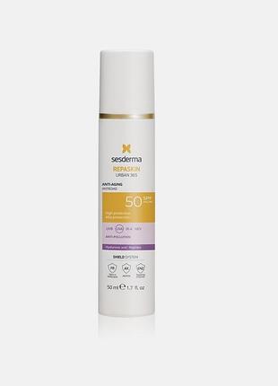 Антивіковий сонцезахисний крем з пептидами sesderma spf 50 anti age