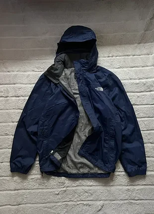 The north face (l) rain jacket мужская ветровка темно-синяя на мембране водонепроницаемая куртка курточка