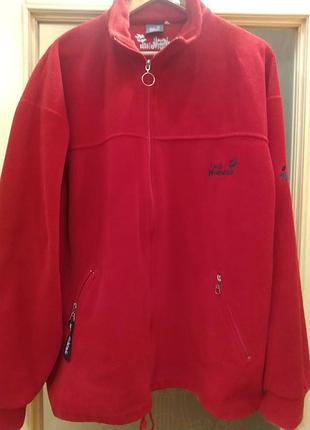 Jack wolfskin (xl). яркая спортивная флиска большого размера