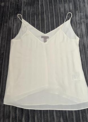 Базова шифонова майка / топ h&m на тонких бретелях (р. 36 / s)