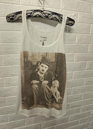 Майка pull &amp; bear принт волшебные цаплин