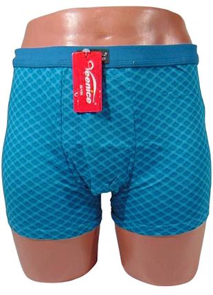 Трусы боксеры 6xl(60) голубые veenice 16304